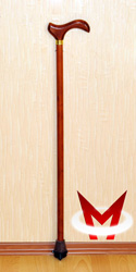 трость деревянная с деревянной ручкой с устройством против скольжения ДР-А
