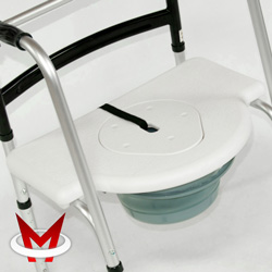 Сиденье с крышкой и съемной ёмкостью стула-кресла с санитарным оснащением 935BS МЕГА-ОПТИМ