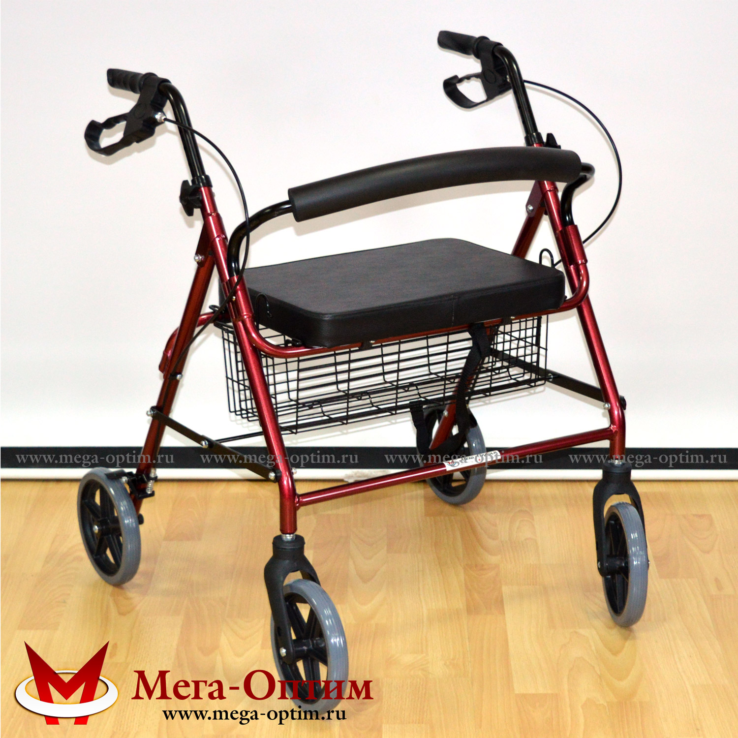 МЕГА-ОПТИМ - ходунки для инвалидов ролятор на колесах для взрослых FS965LH (размер XL)