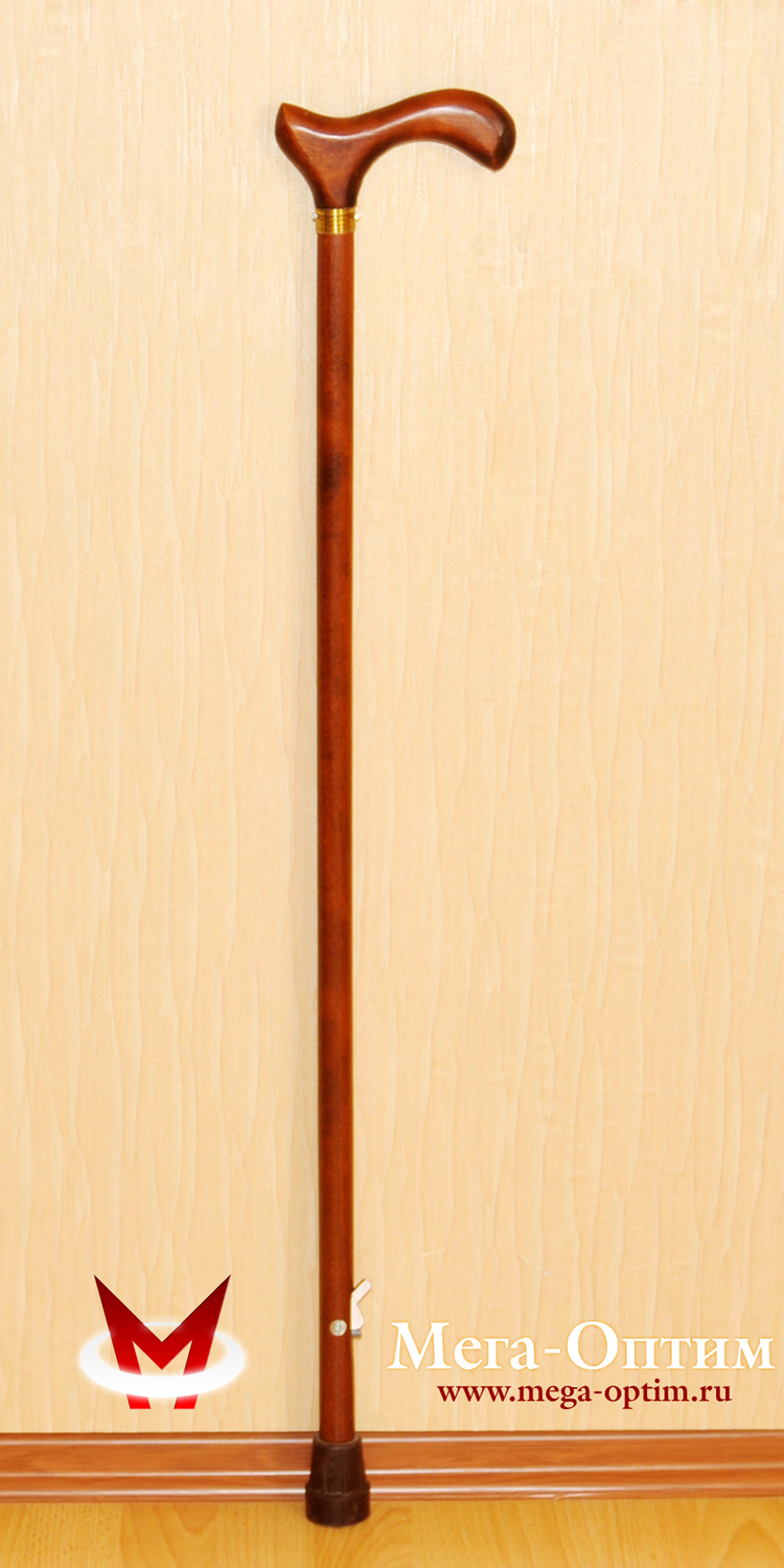 трость деревянная с деревянной ручкой с устройством против скольжения ДР-Ш